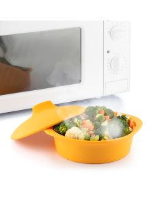 Vaporera de silicona multifunción con recetas 21,5 x 11 x 19,5 cm