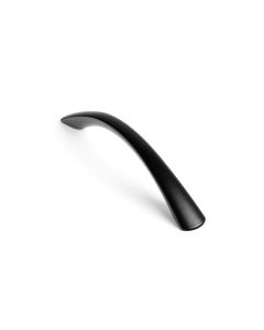 Blister con 4 tiradores de mueble tipo asa fabricado en aluminio acabado negro mate mod. 589a entrepuntos 128mm rei