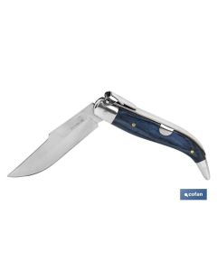 NAVAJA CLÁSICA DE TEJA CON 8 CM. DE HOJA COLOR AZUL COFAN