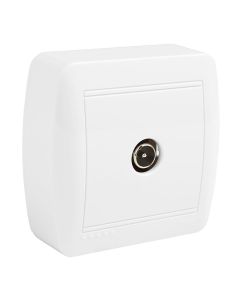 Toma de señal unica para tv 74x72x28mm. superficie mural solera mur94u