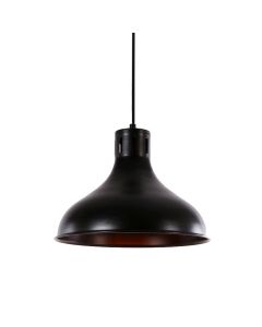 Lámpara de techo metalica vintage e27 60w color negro ø29 x 24 cm