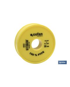 ROLLO DE CINTA PTFE DE 50 M 19MM X 010MM VENTA UNITARIA COFAN
