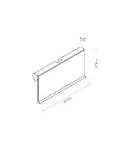 Etiquetero 80x44mm transparente basics